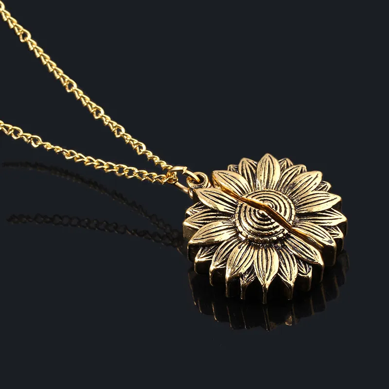 Adalee Tú Eres Mi Sol Necklace, Sunflower Locket Pendant, Spanish Engraved  Gifts Jewelry Greeting Cards - Quan Jewelry
