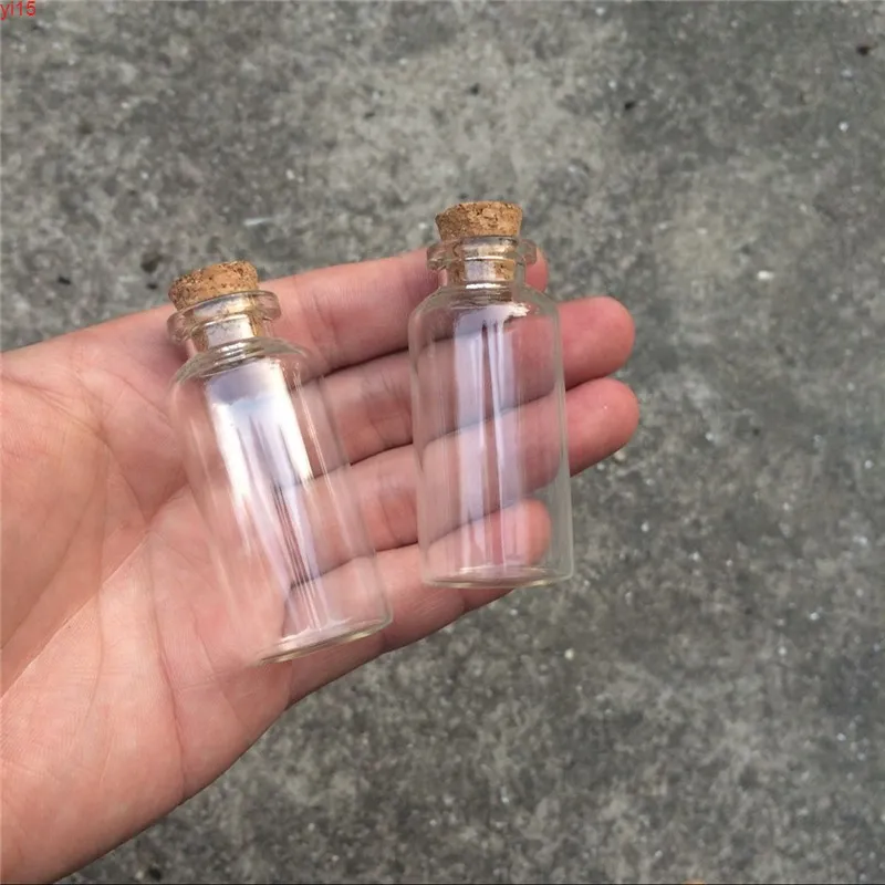 27 * 58 * 12,5 mm 20 ml Bottiglie di vetro con tappo in sughero Piccoli vasetti di fiale vuote trasparenti mini 100 pz / lottobuona quantità