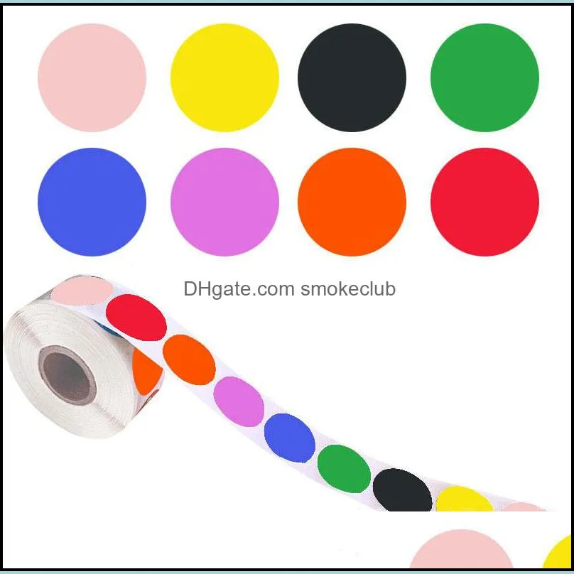 500pcs 1inch Candy Color Round Adhesive Stickers Labels For Wedding Gift Bag Christmas Card Business Packaging Stationery Decor