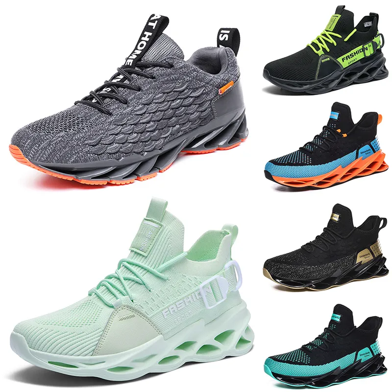 Mode Högkvalitativa män Running Skor Andningsbara Trainers Wolfs Grå Tour Yellow Teals Triple Blacks Khaki Grön Ljus Brun Brons Mens Utomhus Sport Sneakers