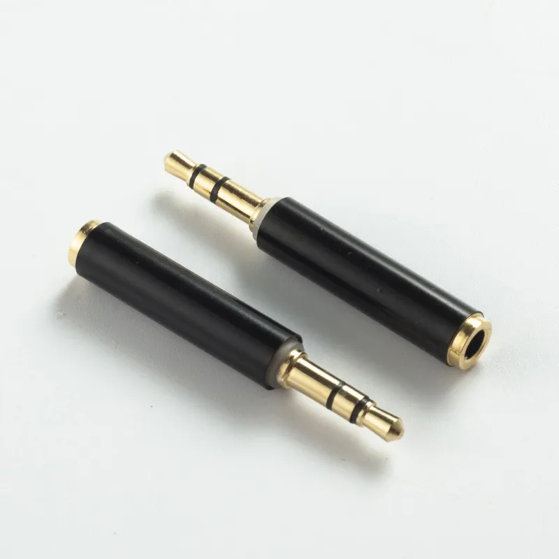 Gold Plated 3.5mm Stereo 3 Pole Male to 4 Poles Female Audio Connectors Adapter Coverter