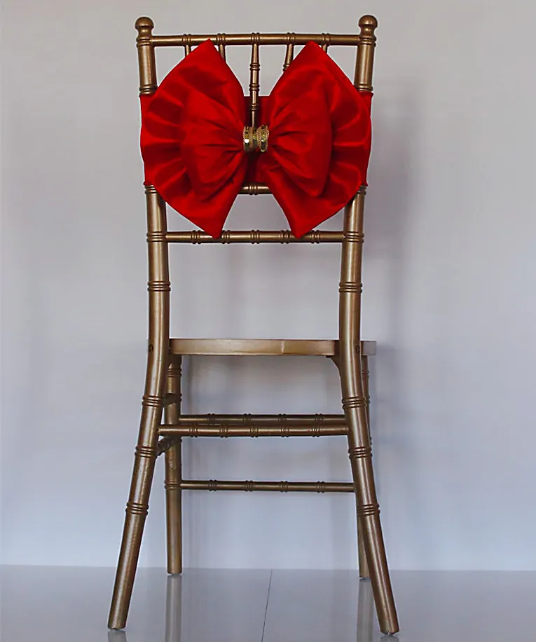 2021 Auf Lager Verschiedene Farben Hochzeit Stuhlhussen Elegante Paillettenschleife Satin Vintage Stühle Schärpen Dekorationen Röcke ZJ020