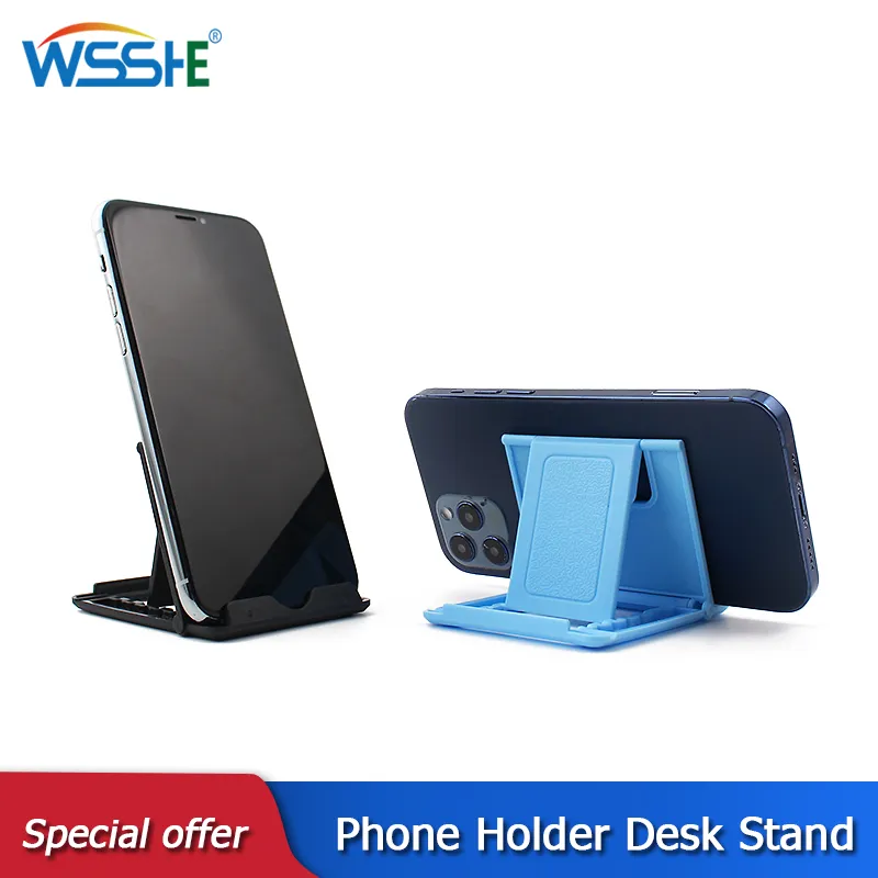 Telefoon Houder Desk Stand voor uw mobiele telefoon Statief voor iPhone XSmax Huawei P30 Xiaomi MI 9 Plastic Opvouwbare Bureauhouder Stand
