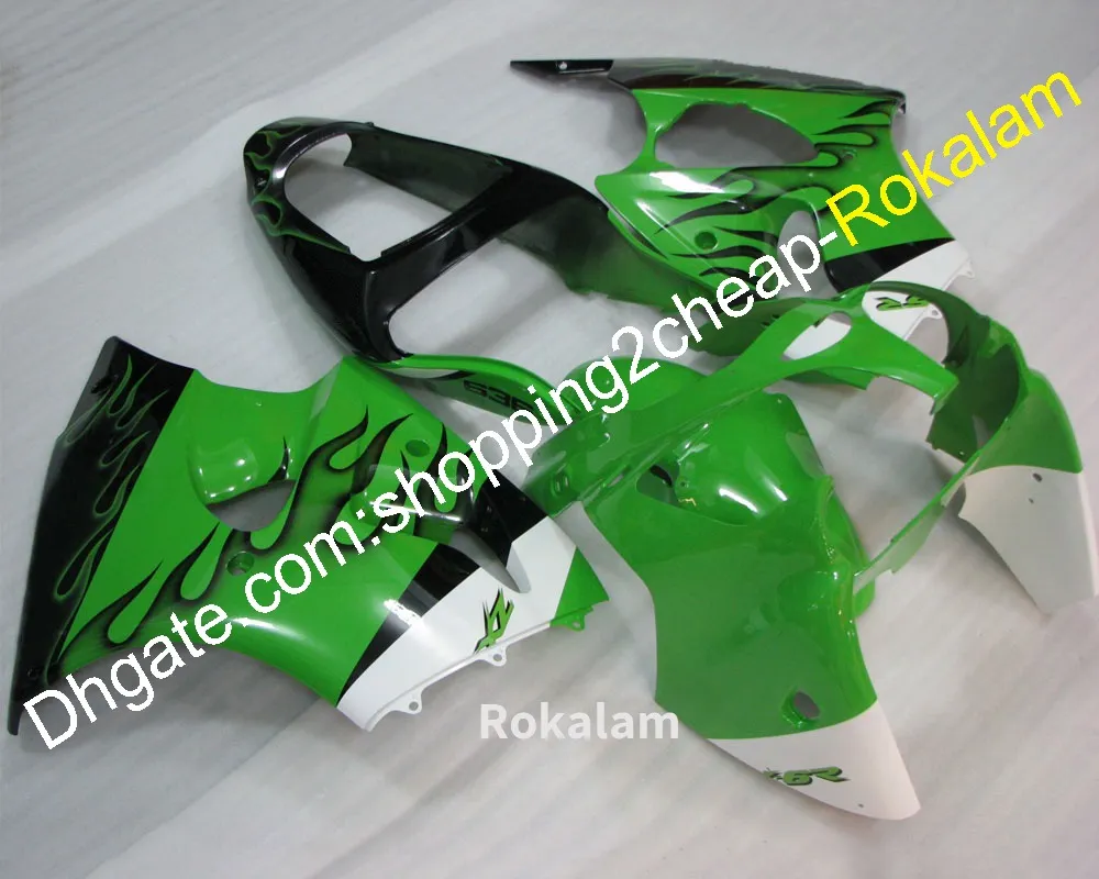 Kawasaki Fairings ZX 6R ZX-6R 2000 2002 2002 2002 ZX6R新しい到着緑白フェアリングフィット（射出成形）