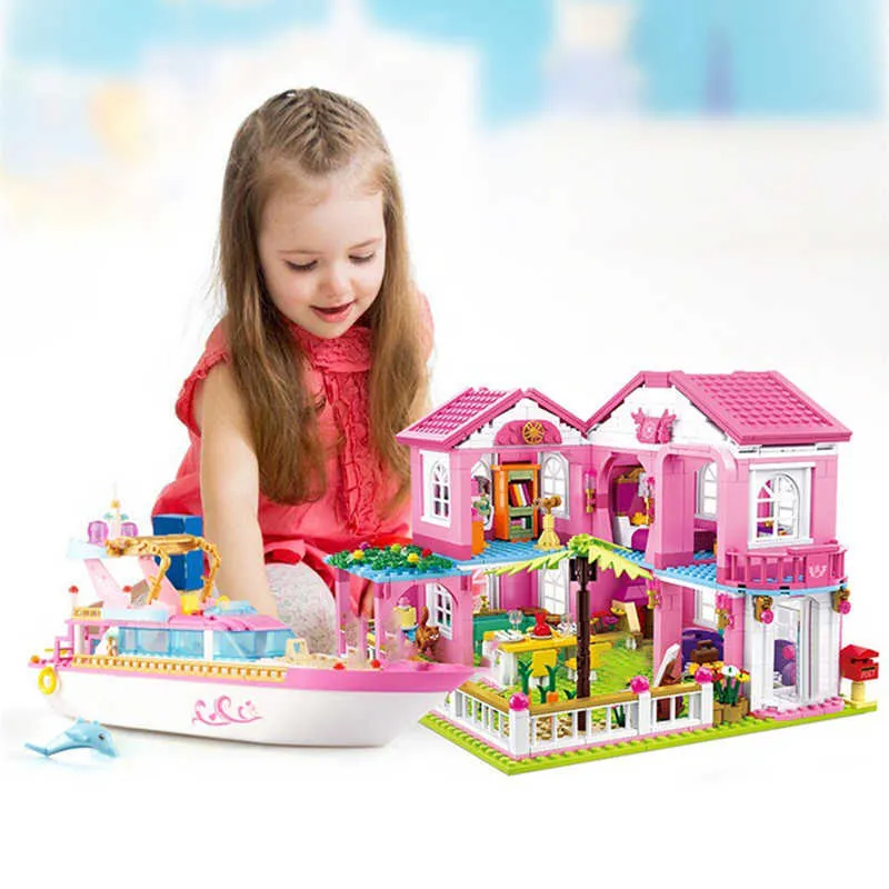 Ville Fille Amis Grand Jardin Villa Modèle Blocs De Construction Brique  Yacht Playmobil Briques High Tech Jouets Pour Enfants Cadeaux Q06220Z Du  39,24 €