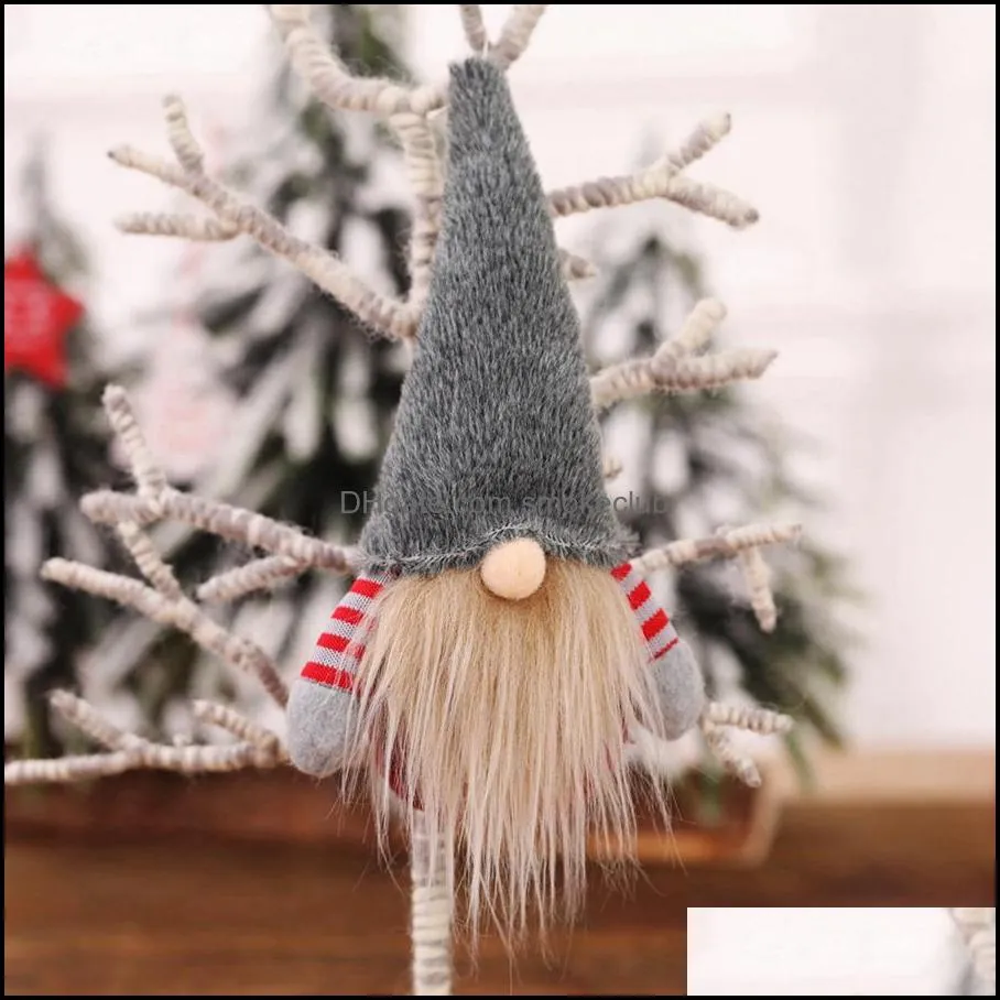 Christmas Handmade Swedish Gnome Scandinavian Tomte Santa Nisse Nordic Plush Elf Toy Table Ornament Xmas Tree Decorations RRA2355