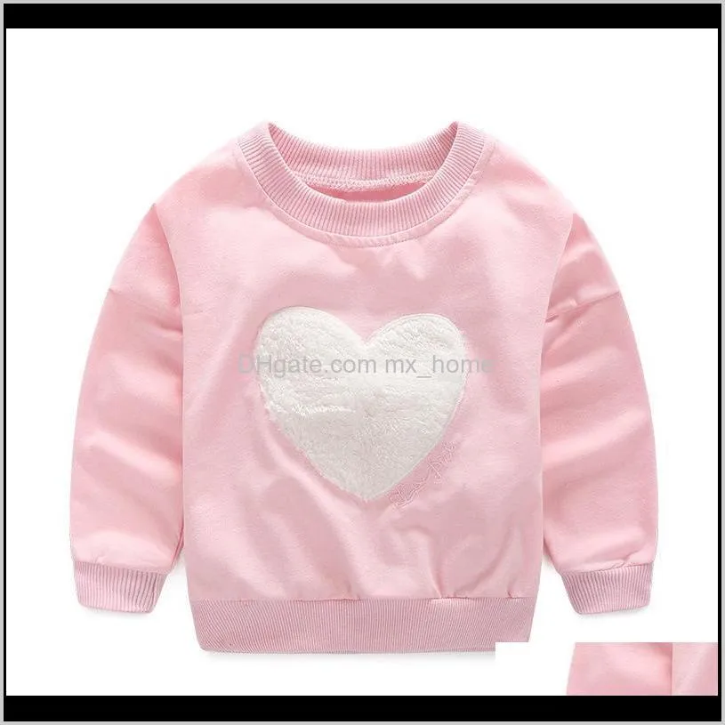 baby girls clothing sets long sleeve t-shirts + pants heart outffits homewear sports kids clothes set shipping