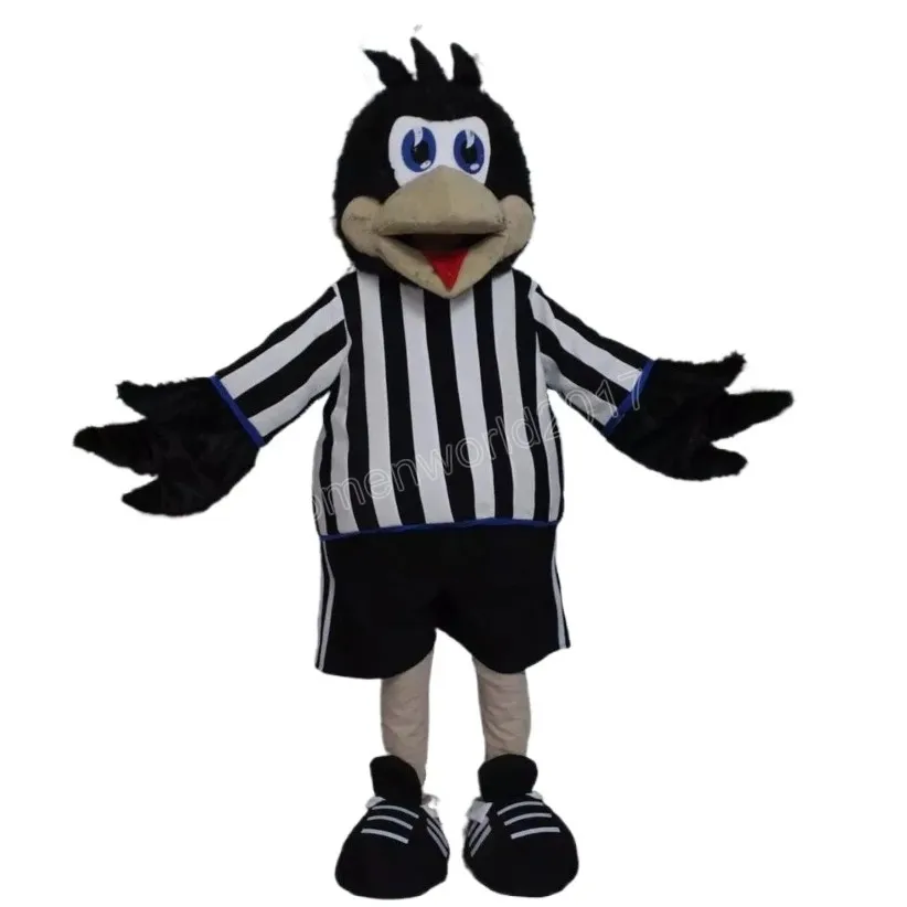 Costume della mascotte del corvo nero di Halloween di alta qualità Personalizza il personaggio del tema anime dei cartoni animati Vestito da festa di Natale per adulti unisex