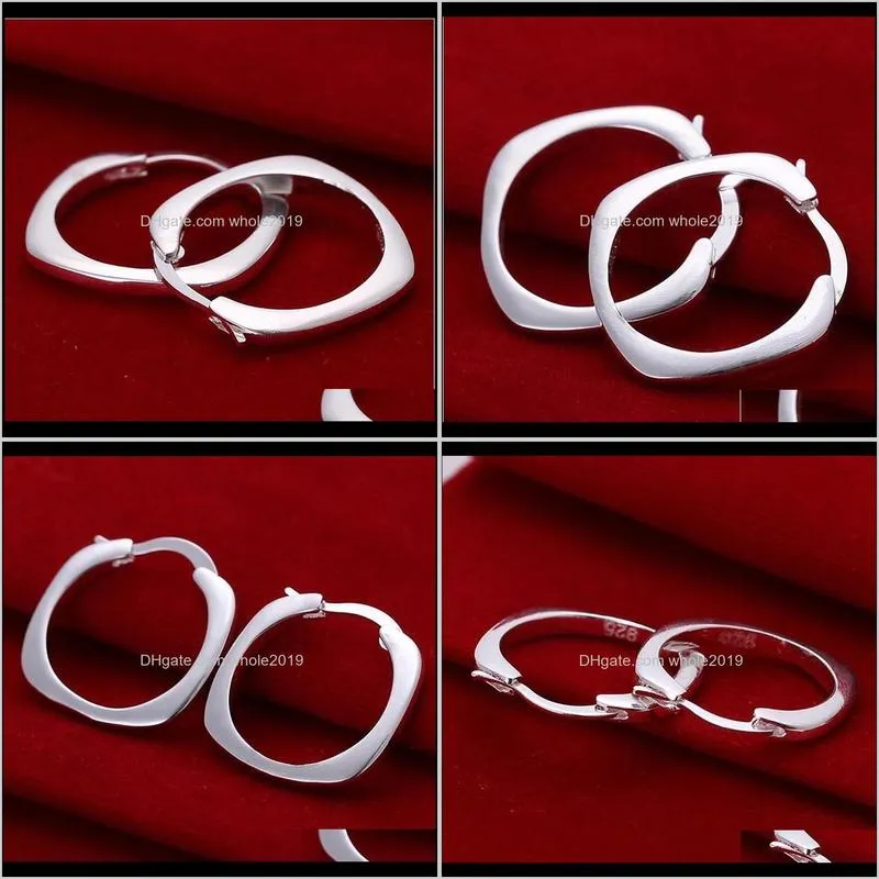 silver simple earring thick small round earrings circle earrings for women man fashion jewelry new ring