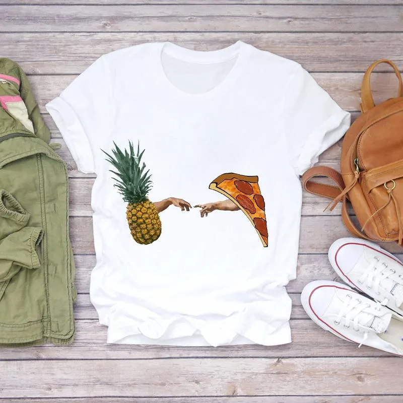 Sweet Fruit Pineapple Tee for Women Cute 90s Graphic Camisas shirt with t shirt for Summer 2021