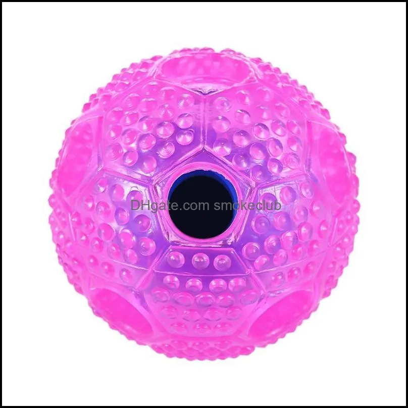 Cat Toys 1Pc Thermoplastic Rubber Toy Treat Ball Bouncy For Dog Interactive Educational Pet Chew Tooth Cleaning Balls