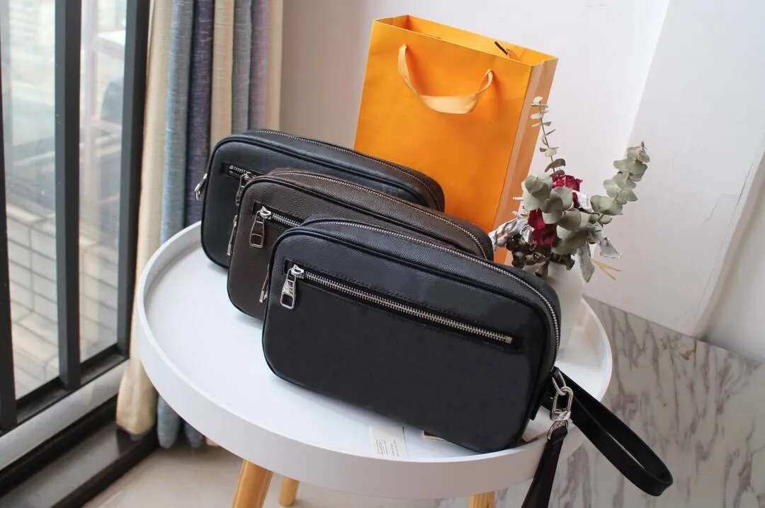 Luxe Totes KASAI Riem Polsen Tassen voor Mannen Mode Klassieke Ontwerpers Clutch Bag Vrouwen Gecoat Canvas Lederen Pols Toilettas Portemonnee Vrouw Clutche rits Handtas