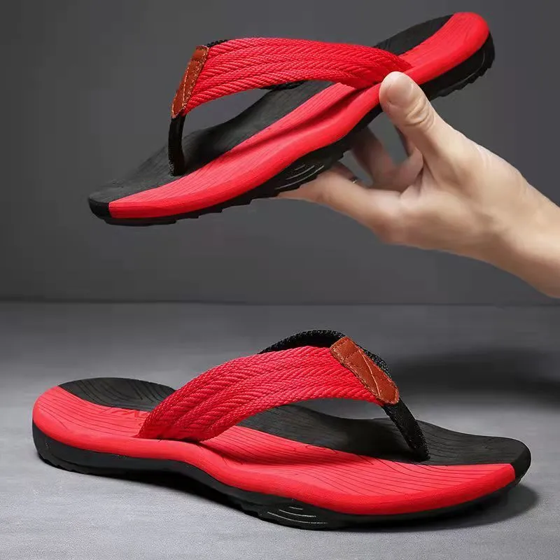 2024 Summer Men's Slippers Fashion Personality Non Slip Clip Flip-Flops Outdoor Leisure Soft Soled Beach Sandals Size 39-47