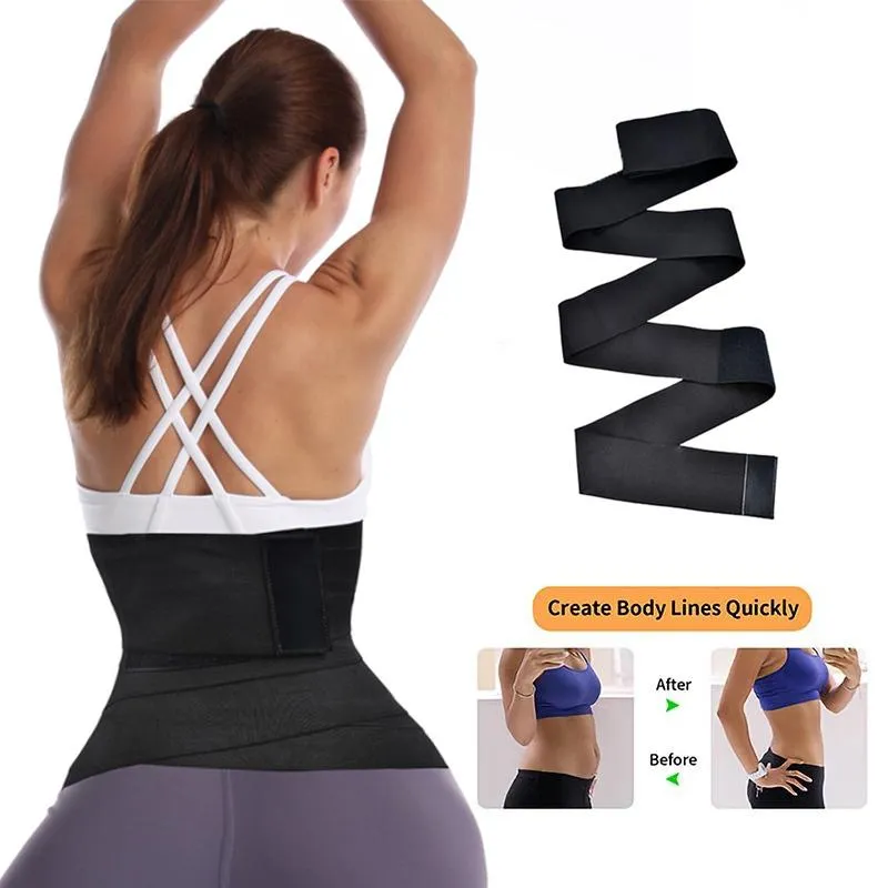 Soutien de la taille bande élastique enveloppement du ventre pour la perte de poids ventre plat ventre ceinture corps Shaper post-partum tondeuse formateur