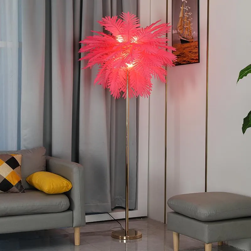 Lampy podłogowe Nordic Leaf Lampa LED Home Decor Art Deco do salonu Light