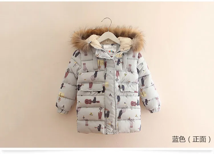  Cold Winter 2-11 12 Years Teenager Kids Christmas Gift Baby Coat Wadded Cotton Padded Doodle Thickening Girls Hooded Jacket (11)