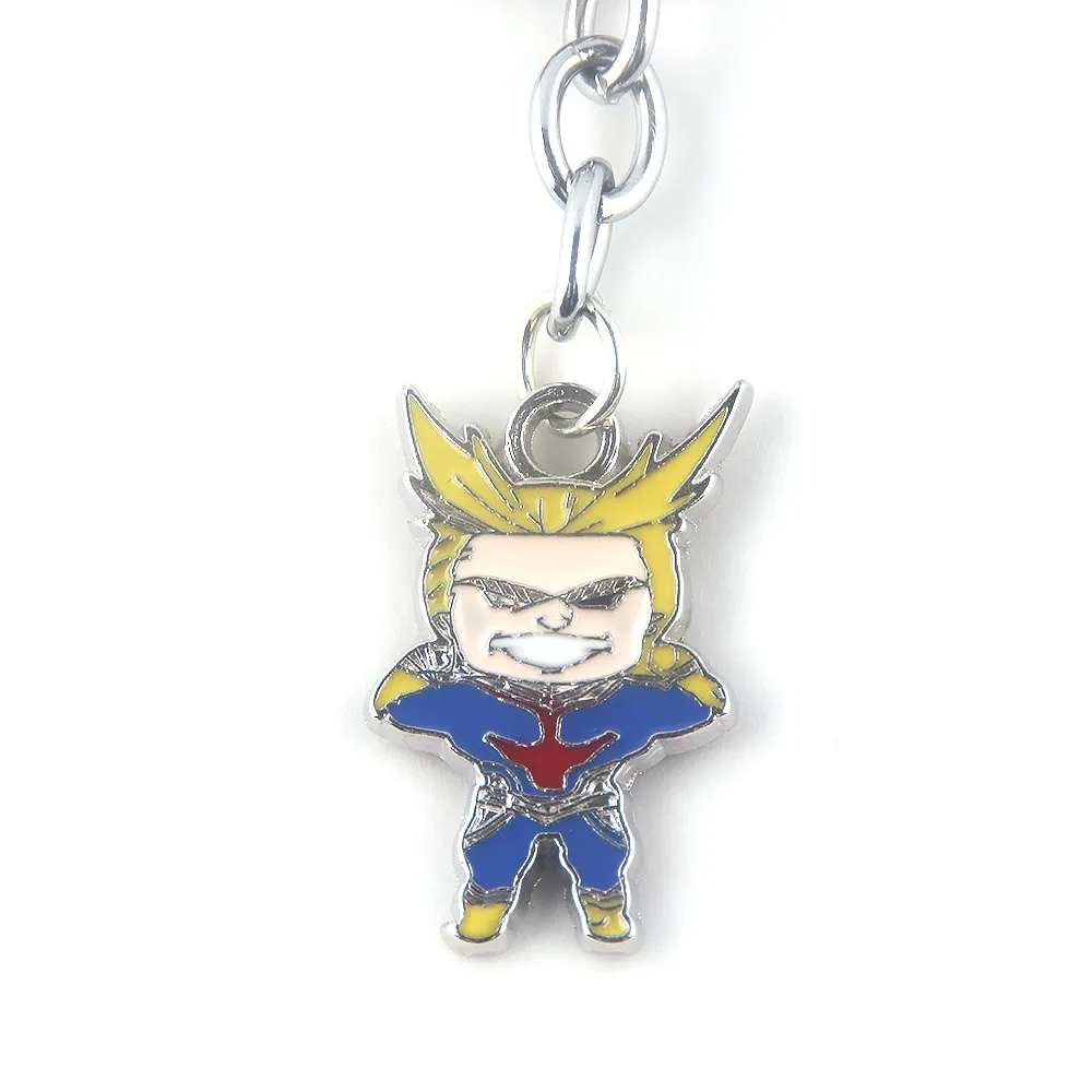 10pcRJ Anime My Hero Academia Keychain Midoriya Izuku All Might bakugou katsuki Cartoon Figure Pendant Keyring Car Bag Accessories