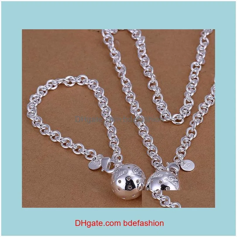 M High grade 925 sterling silver Leading TO piece - Men jewelry set brand new Factory direct 925 silver necklace bracelet