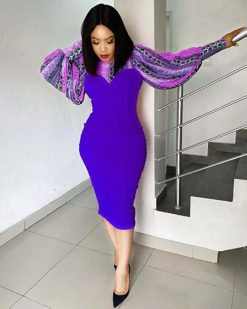African Dresses Style, Long Sleeve Midi Dress: Plus... From Brielle66,  $22.29 | DHgate.Com