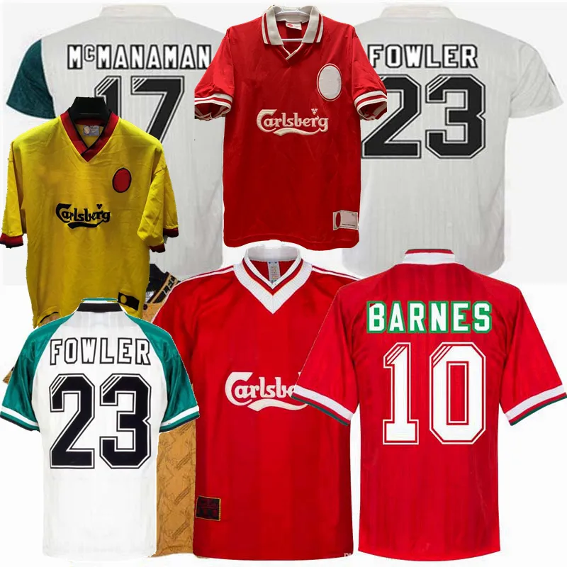 Retro Jerseys de futebol Fowler Berger Barnes McManaman Redknapp 1993 1994 1998 1997 1998 Home Away 3ª Camisa de Futebol