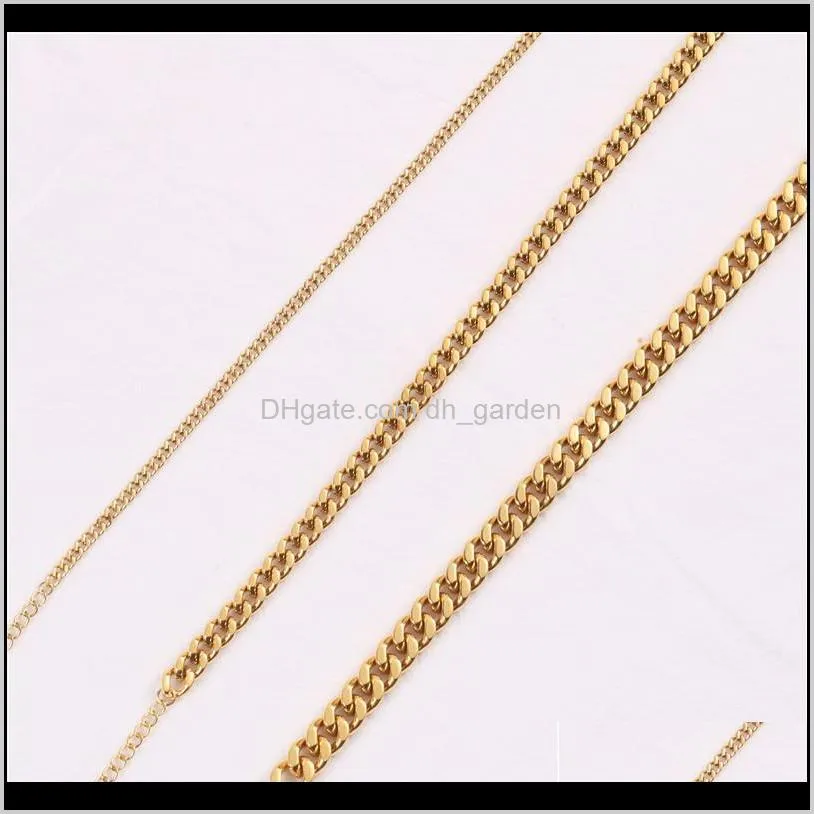 hot selling women boho jewelry designs summer chunky gold plated cuban anklet cuban link anklet