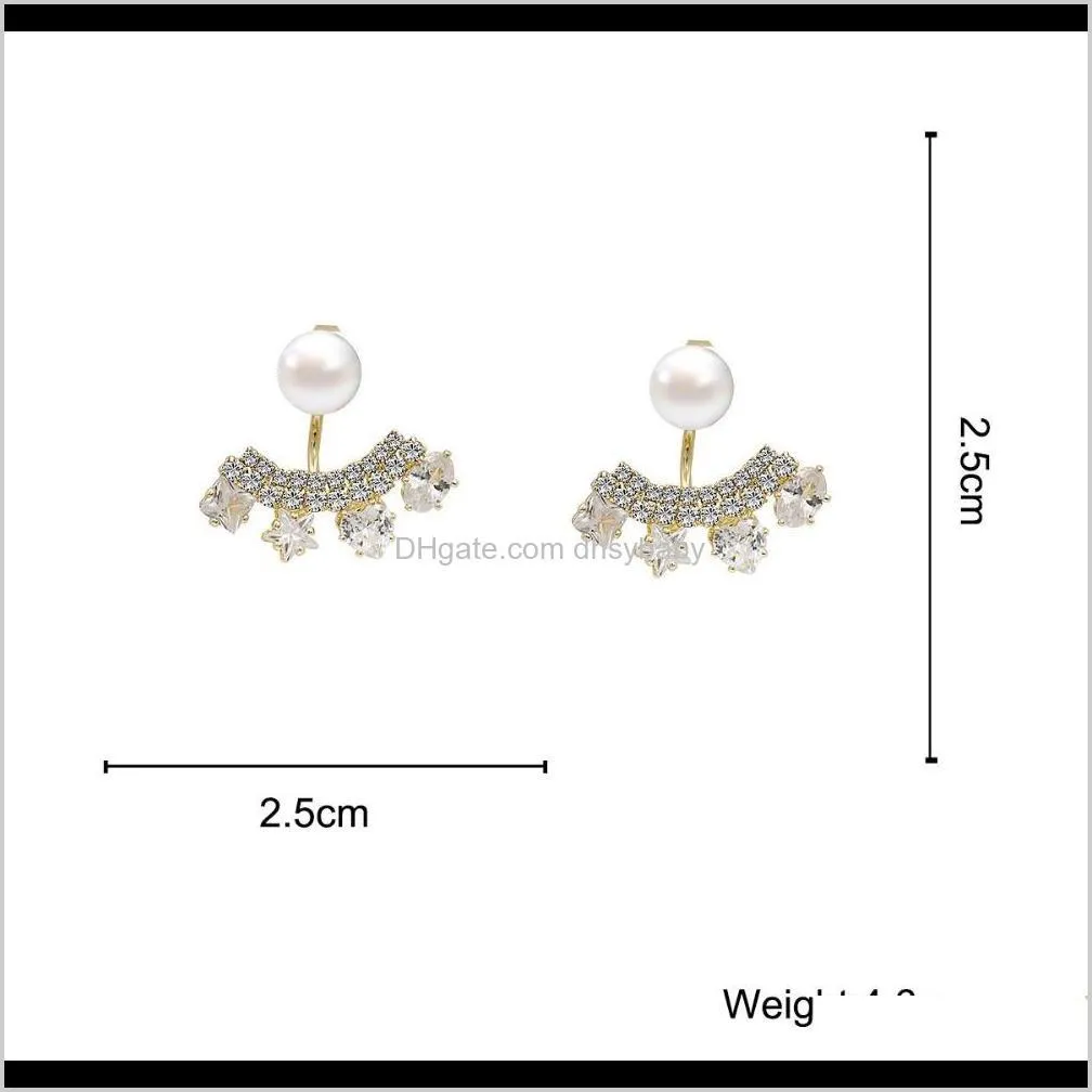 fashion simulated pearl drop earring elegant cute crystal hanging earrings for women girl blossoms earring female jewelry