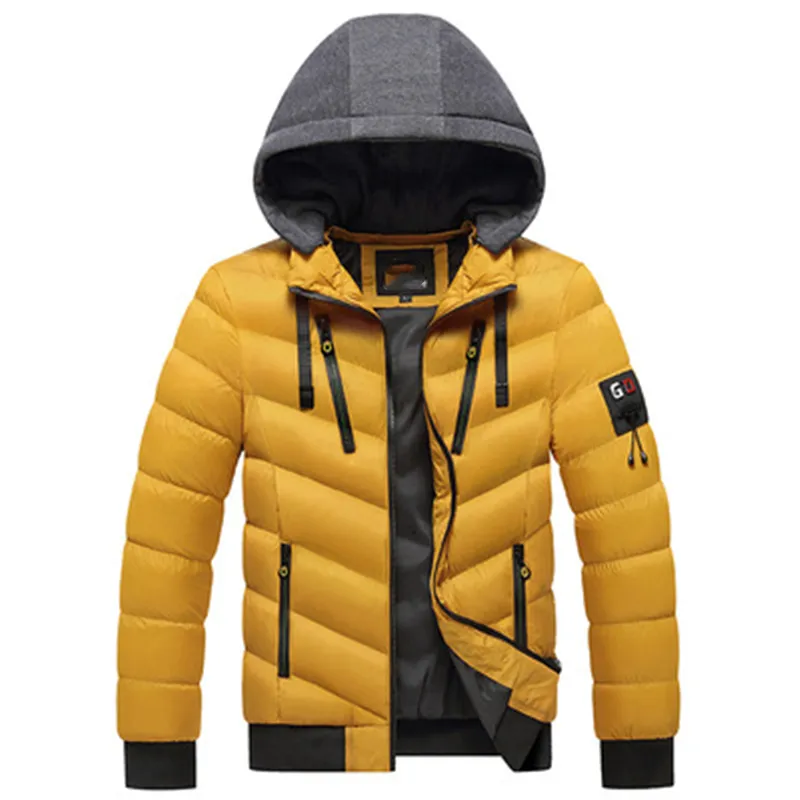 Men Hooded Duck Down Coats Fashion Trend Windproof Warm Thicken Puffer Jacket Designer Winter New Luxury Bread Puff Casual Jackets For Man