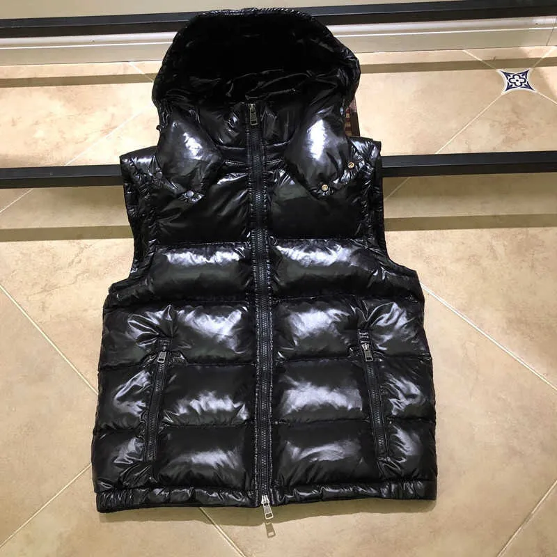 Jaqueta de inverno Homens Gilet Down Colet Homme Vests Gilet Parkas Casaco Capuz de Capuz Capuz Impermeável Para homens e Windbreaker grosso e sem mangas curtas destacáveis