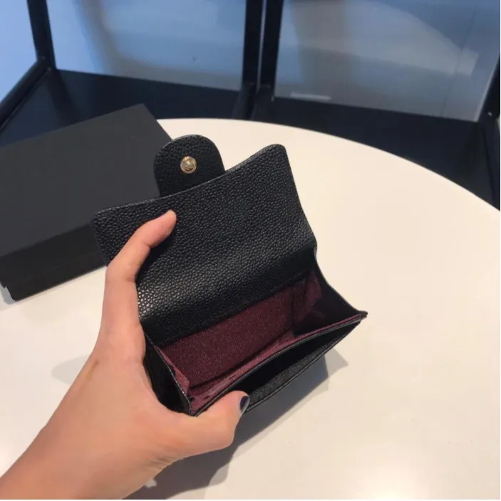 Hot sold Top quality genuinel leather luxurys Designers women wallets Classic womens wallet with box mens purses credit card holder passport