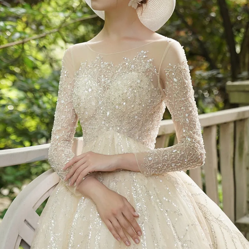 knee length dresses for ladies A Line Jewel Neckline Long Sleeves Mother of The Bride Dress with Pockets Cocktail Dress Custom Size / Red main image 0