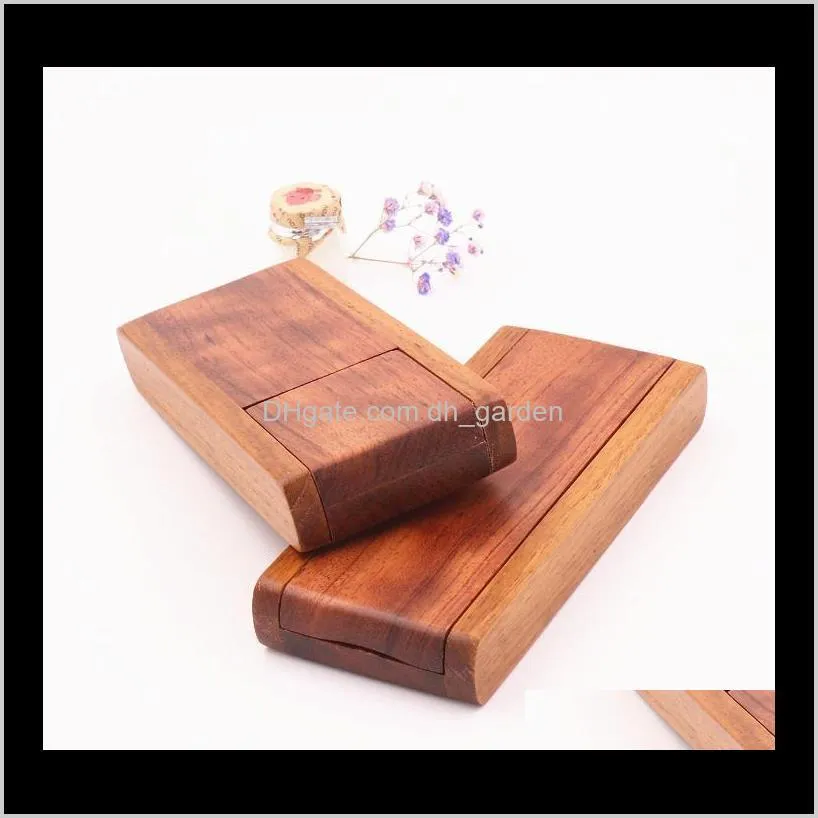 portable double cigar tube natural wood storage box smoking stash case standing show tobacco cigarette preroll rolling packing container