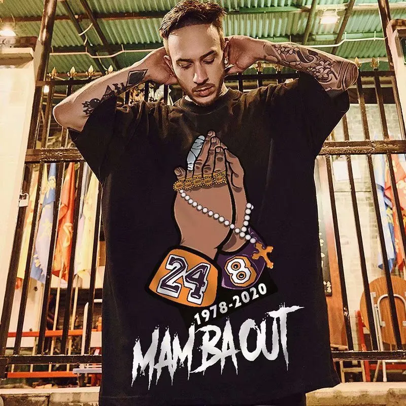 T-shirt d'été pour hommes avec motif Bless Womens Hiphop T-shirt surdimensionné Fashion Boys Streetwear Basketball Tees Taille asiatique