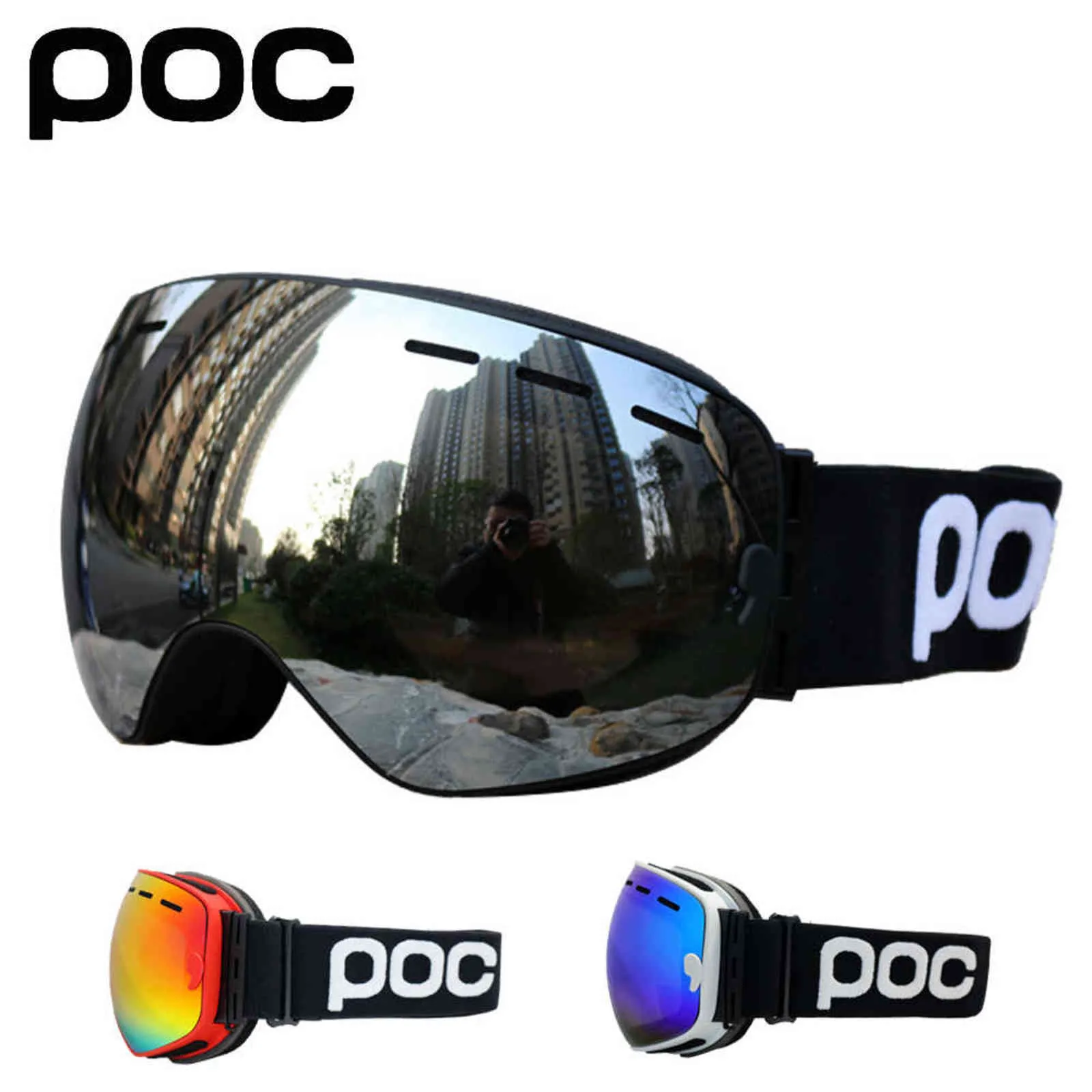 POC doppelschichtige Antibeschlag-Skibrille Schneemobil-Skimaske Skibrille Schnee Snowboard Männer Frauen Googles Y1119