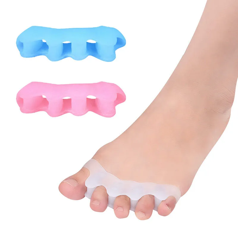 발가락 분리기 보정 Hallux Valgus 보정기 2pcs 실리콘 정형 망치 분리기 스트레이트 너 스프레더 풋 케어 도구