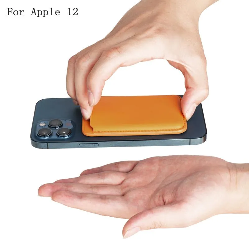 2021新しい革Magsafeの財布クレジットカードキャッシュポケットホルダーポーチのためのiPhone 12ミニプロマックス