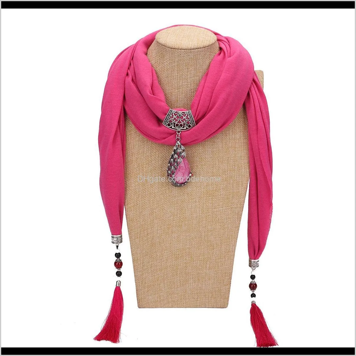 winter scarf jewelry statement necklace pendant scarf women bohemia neckerchief foulard femme accessories hijab stores cashmere scarf