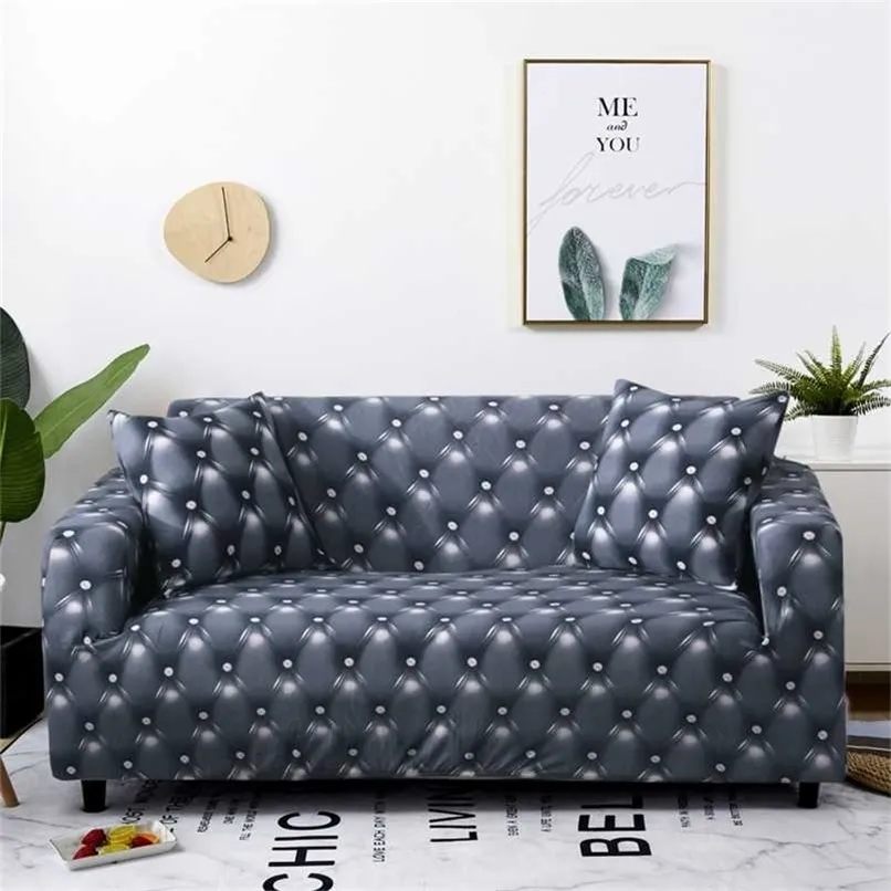 1/2/3/4 places Canapé géométrique Couverture élastique Stretch Chaise moderne Couch S Pour le salon Protecteur de meubles 1PC 211116