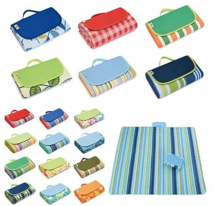 Picnic Camping Pads Portable Folding Beach Mat Oxford Cloth Sleeping Mats Outdoor Pad 21 Colors 145*180cm YL597