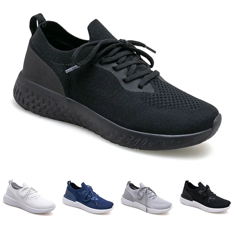 Billigare icke-varumärke löparskor för män kvinnor trippel svart vit grå blå mode ljus par sko mens tränare sport sneakers