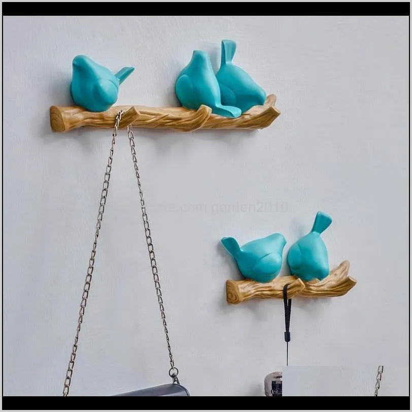 wall home decorations accessories living room hanger resin bird key kitchen coat clothes towel hooks hat handbag holder & rails