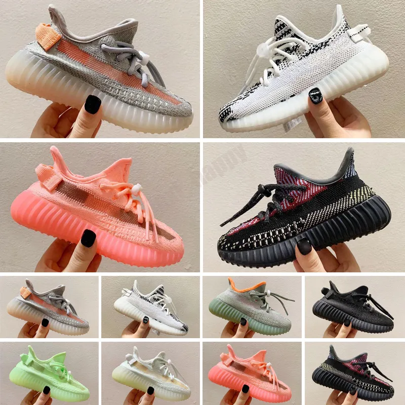 Adidas yeezy 350 Nouveaux enfants garçon fille bébé haute qualité casual chaussures pour enfants parent-enfant brun noir rose luxe chaussures de créateurs de mode eur