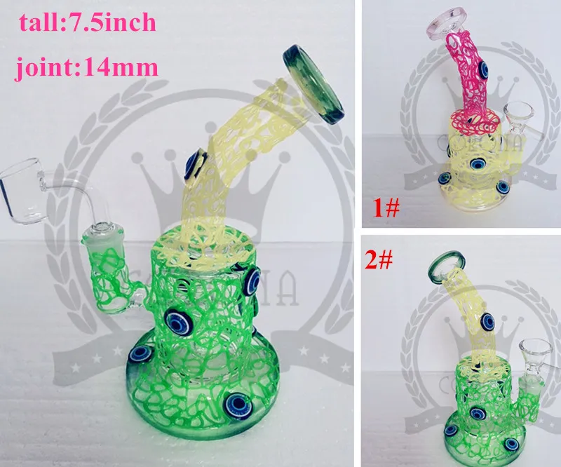 Narghilè Hitman Grace Inline Perk Pipa ad acqua in vetro Bong con chiodo in vetro 14mm l Oil Rig