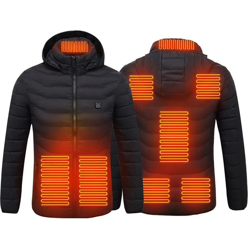 Männer Jacken Männer Frauen Heizung Winter Warme USB Erhitzt Kleidung Thermische Baumwolle Wandern Jagd Angeln Ski Mäntel P9113