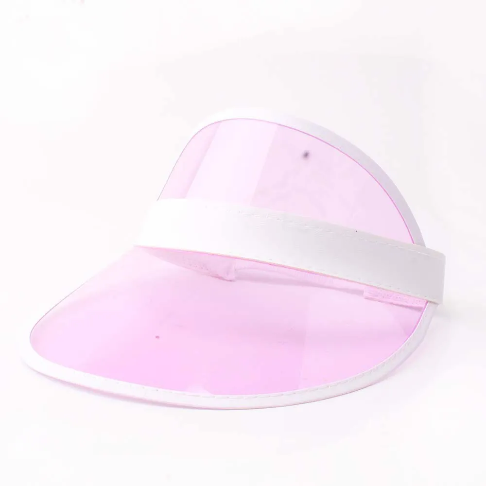 Dorosły Przezroczysty PCV Pusty Top Hat Sunscreen Elastyczne Kapelusze Słońce Wiosna i Lato Travel Visor Słońca Czapka ZZe5704
