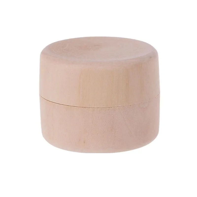 2021 Nieuwe kleine ronde houten opbergdozen ring box vintage decoratieve natuurlijke ambachtelijke sieraden doos case bruiloft accessoires snel schip