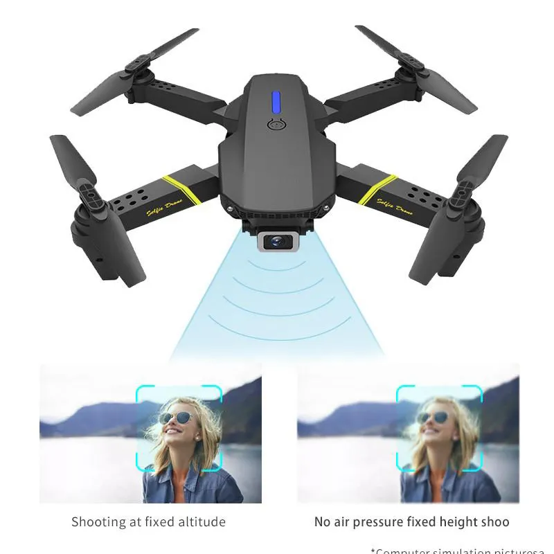 Party Gift Global Drone 4K Camera Mini Vehicle WiFi FPV Fällbar Professionell RC Helikopter Selfie Drones Leksaker för barn Batteri GD89-1