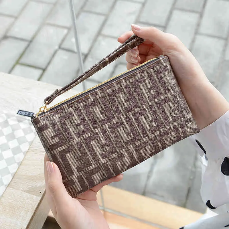 new women's hand wallet long personalized zipper mobile phone bag large capacity multi Card Wallet Handbags Premium