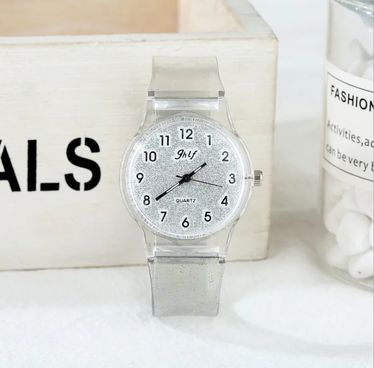 JHlF Marca Moda Coreana Promoción Simple Cuarzo Plástico Relojes para Mujer Personalidad Casual Estudiante Reloj para Mujer Todo Colorfu266d