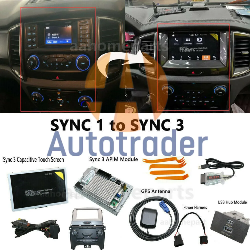 Ny Sync 2 för att synkronisera 3 Upgrade Kit 3 4 för Ford Touch MFT Navi CarPlay Apim Module J2GT-14G370-FCD213G