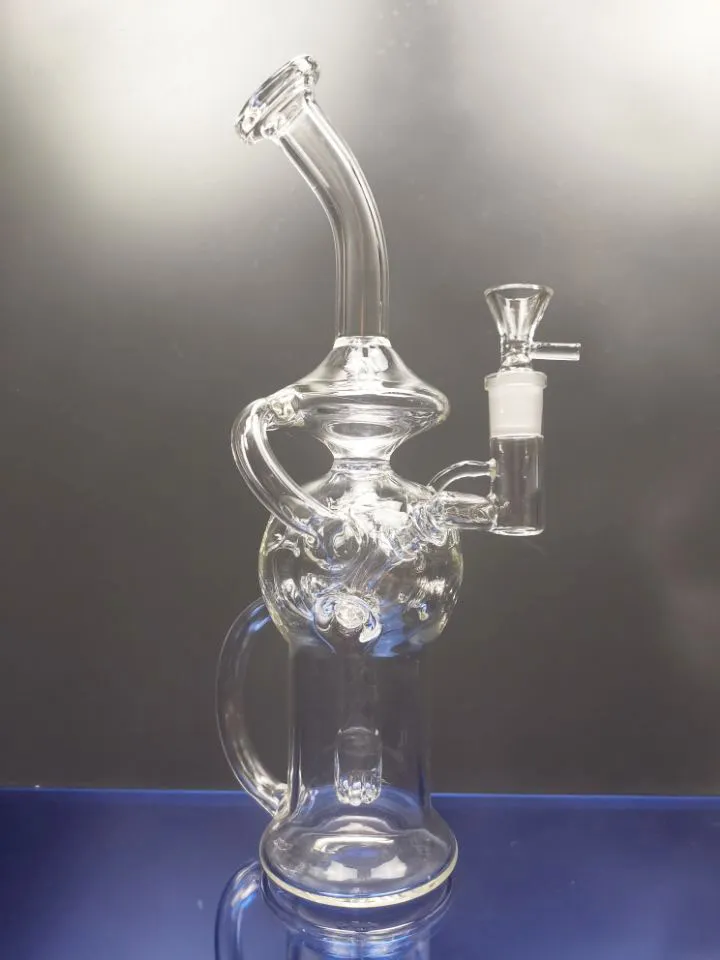 Glaspipor Bägare Bong Rökpipa Pyrex Hand Pipe Handtag Glasåtervinningsmaskin Dab Rig Showerhead Inline vattenpipa cheechshop